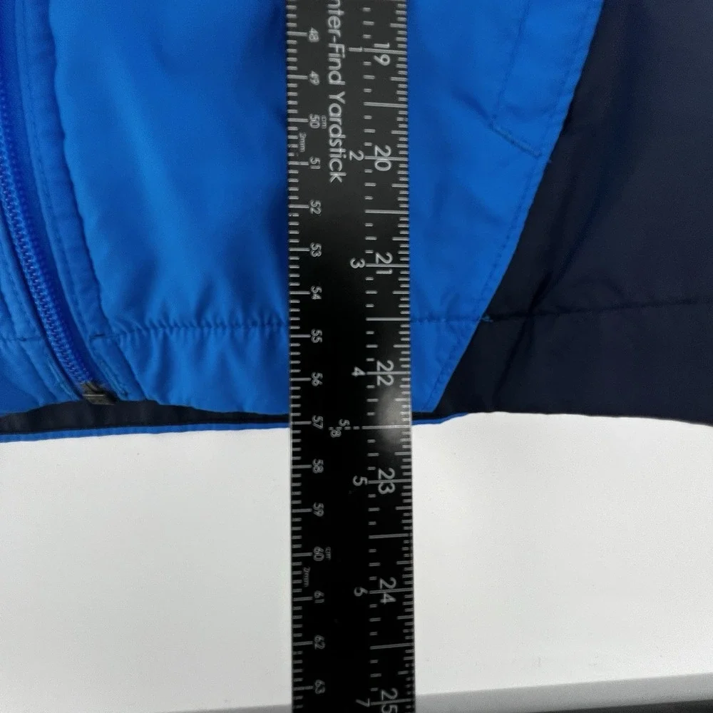 Columbia Youth Medium Windbreaker Jacket Blue Hooded Lightweight Zip‎
